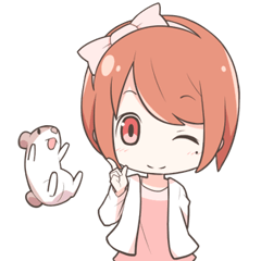 [LINEスタンプ] ゆーちゃんとまゆげくん