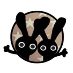 [LINEスタンプ] The POP BLACK RABBIT
