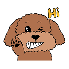 [LINEスタンプ] Naughty poodle Mika