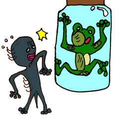 [LINEスタンプ] カエルも人生色々