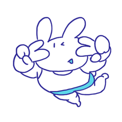 [LINEスタンプ] 筋肉うさぎの日常