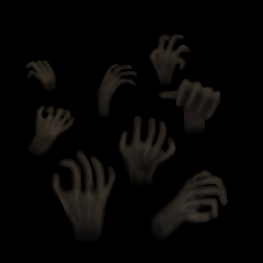 [LINEスタンプ] 動く暗闇の手の画像（メイン）