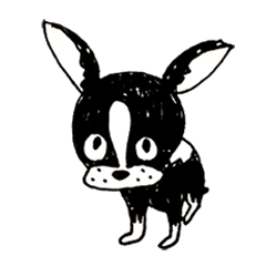 [LINEスタンプ] ボストン・テリア犬