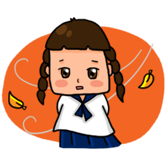 [LINEスタンプ] Japanese girl who name is Mumu-Jung