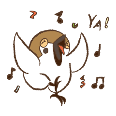 [LINEスタンプ] happy city bird. tank