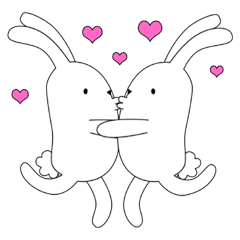 [LINEスタンプ] Token the Bunny, In Love