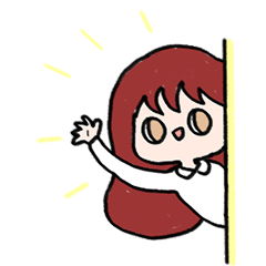 [LINEスタンプ] Red hair girls