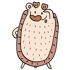 [LINEスタンプ] Hedgehog Terry Gross with you