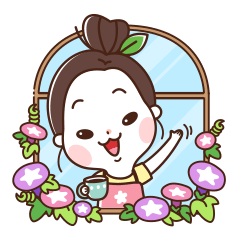 [LINEスタンプ] flower shop girl