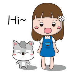 [LINEスタンプ] Q girl - Hannie