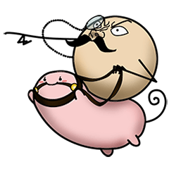 [LINEスタンプ] Monocle Ball ＆ Hamsterbean