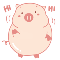 [LINEスタンプ] My Cute Lovely Pig, Animated 4の画像（メイン）