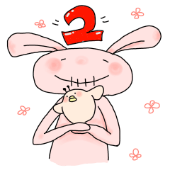 [LINEスタンプ] うさぎととり2