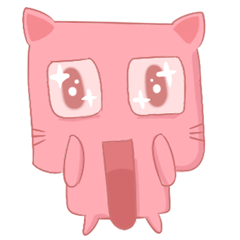 [LINEスタンプ] Mischievous Pinky Cat