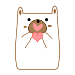 [LINEスタンプ] White Bear Fat