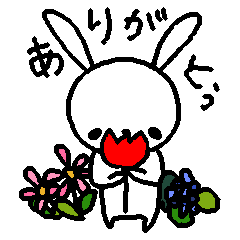 [LINEスタンプ] 癒しうさぎの日常