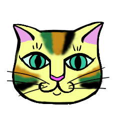 [LINEスタンプ] 歌舞伎三毛猫