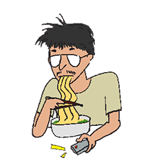 [LINEスタンプ] Sloppy uncle daylife