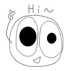 [LINEスタンプ] Size of the eye friend