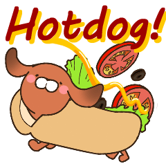 [LINEスタンプ] Hot Dogs