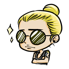 [LINEスタンプ] Tattoo Girl