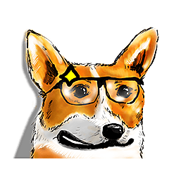 [LINEスタンプ] corgi KOBE's dog face