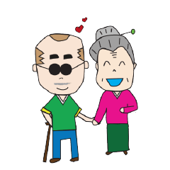 [LINEスタンプ] Grandpa ＆ Grandma