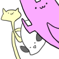 [LINEスタンプ] 長いうさぎと仲間たち