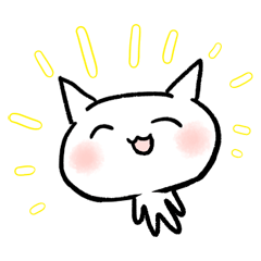 [LINEスタンプ] 微笑んだ猫