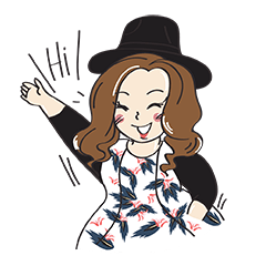 [LINEスタンプ] Miss B Happy chubby girl