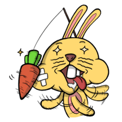 [LINEスタンプ] yolk bunny