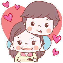 [LINEスタンプ] rammy and boyfriend