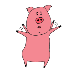 [LINEスタンプ] 豚の気持ちの画像（メイン）