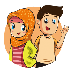 [LINEスタンプ] Hijab Couple