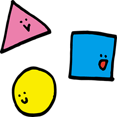 [LINEスタンプ] Triangle！ Circle！ Square！