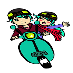 [LINEスタンプ] Yak ＆ Yuk - The Happy Twin Couple