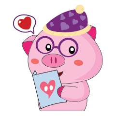 [LINEスタンプ] One of us: The Plump Pink, Love ！