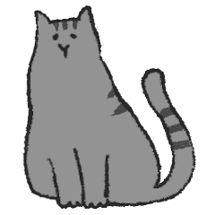 [LINEスタンプ] 少し動く猫たち