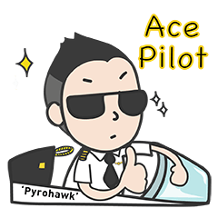 [LINEスタンプ] We All Love to Fly - Ace Pilot