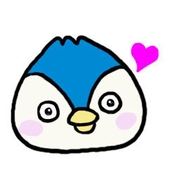 [LINEスタンプ] 青いペンギン ぺん太