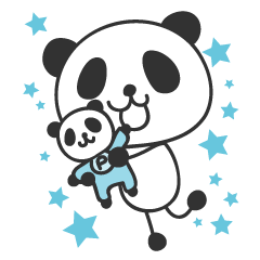 [LINEスタンプ] 妊娠・出産パンダの画像（メイン）