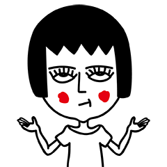 [LINEスタンプ] Chubby face girl