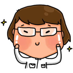 [LINEスタンプ] Good girl in White shirt