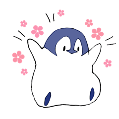 [LINEスタンプ] てちてちペンギン