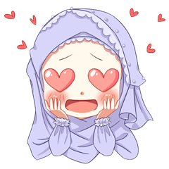 [LINEスタンプ] Hijab Princess (Muslim Kawaii Girl)