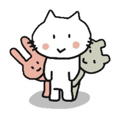 [LINEスタンプ] 白猫サシー