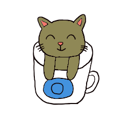 [LINEスタンプ] Cup shape cat