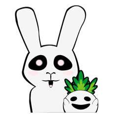 [LINEスタンプ] ghost rabbit and ghost Turnips