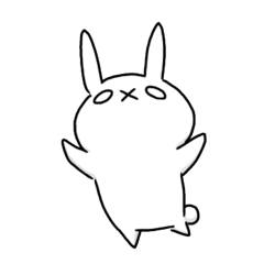 [LINEスタンプ] 白系うさぎ