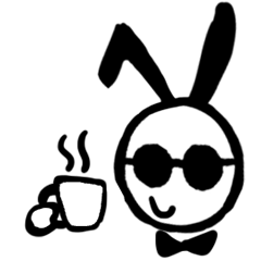 [LINEスタンプ] sunglass rabbit Mr.Sun (animation no.1)
